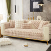 tan color Anti-Slip Extra Thick Plush Sofa Throw or Blanket Style Slipcover