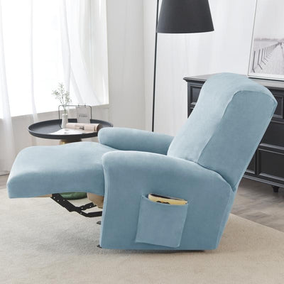 velveteen recliner chair cover 4 pieces