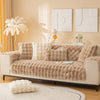 light brown color Anti-Slip Extra Thick Plush Sofa Throw or Blanket Style Slipcover