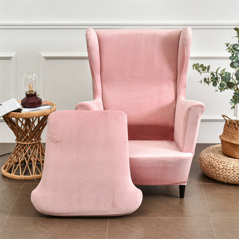 Wingback chair sales covers velvet