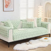 soft green color Anti-Slip Extra Thick Plush Sofa Throw or Blanket Style Slipcover