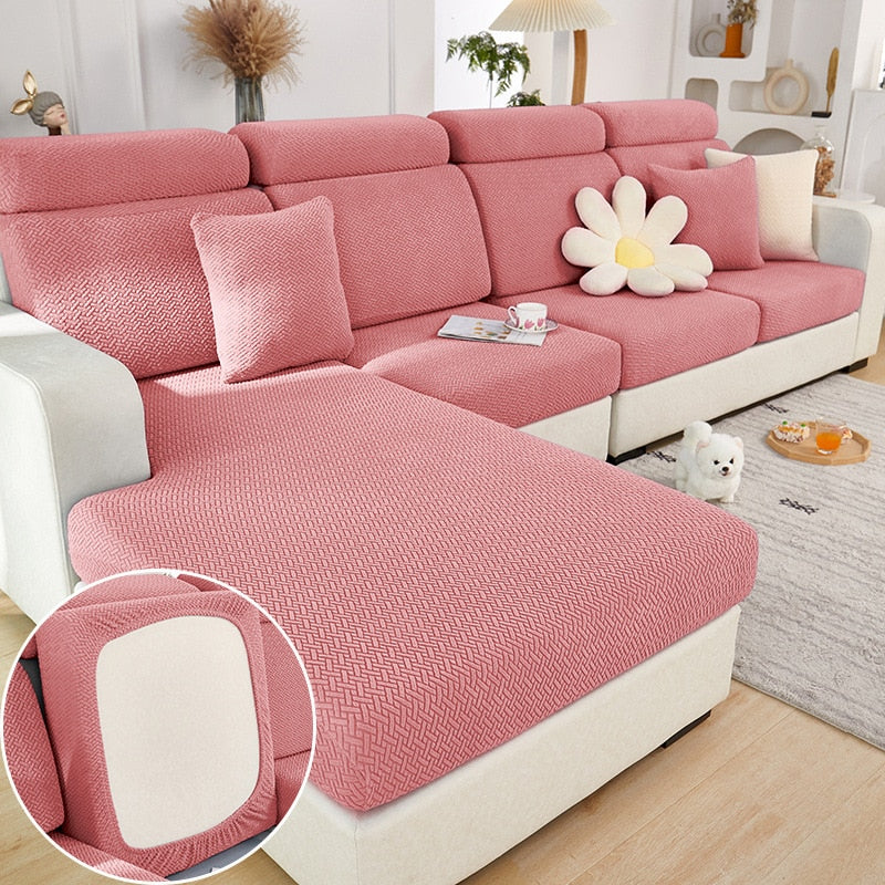 Jacquard Fabric Sofa Seat Cover Corner Shape Couch Cover Elastic Cus Winfinity Brands