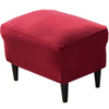 Solid Color Wingback Chair Slipcovers - Large Armchair Cover - 2 Piece Stretch Chair Cover & Optional Matching Ottoman Cover