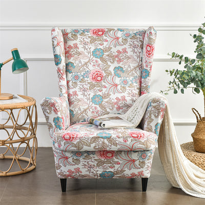 Floral Wingback Chair Slipcovers
