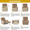 velveteen recliner chair cover 4 pieces