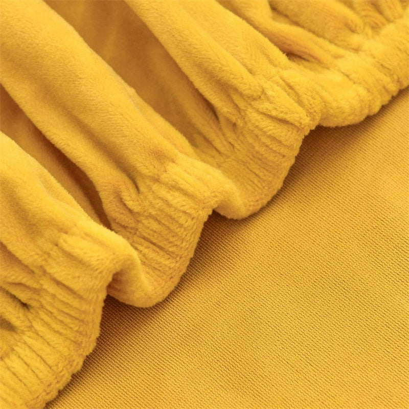 Velveteen Plush Wingback Armchair Slipcovers - Large Arm Chair Cover - 2 Piece Chair Protection Cover for Home, Office, Events