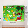 Montessori felt farm kids mural