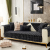 black color Anti-Slip Extra Thick Plush Sofa Throw or Blanket Style Slipcover