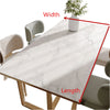 1.5mm Marble Look Table Protector - Round Circle, Square, Rectangle Silicone PU Leather Table Top Mat, Water & Heat Resistant Placemat