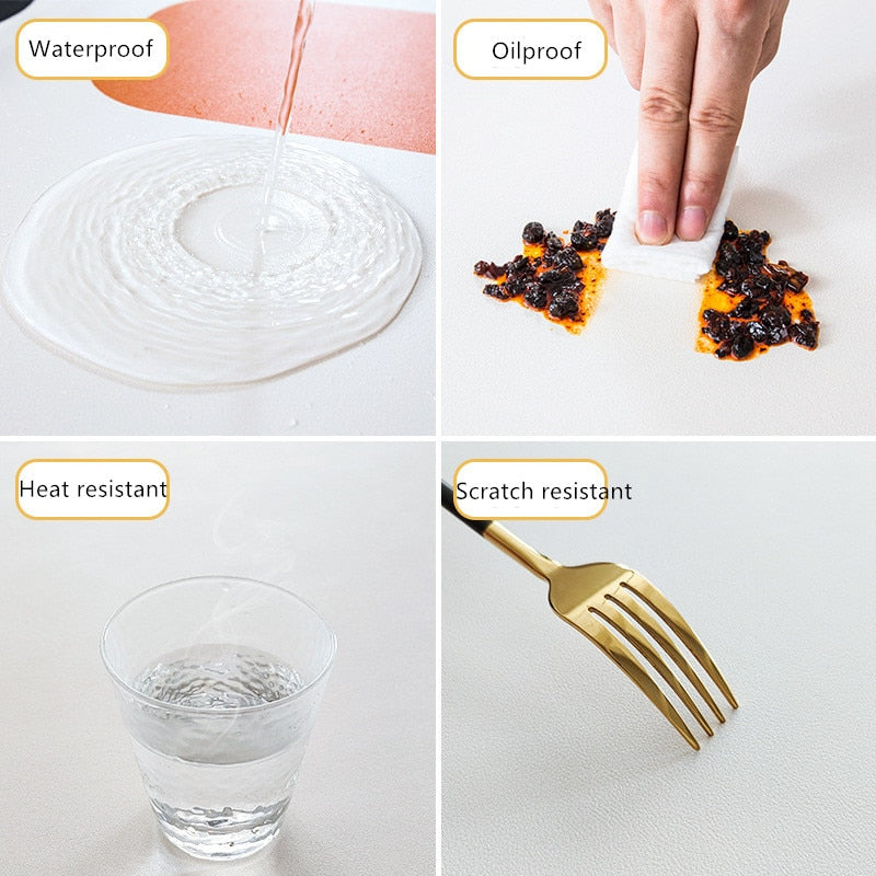 1.5mm Abstract Silicone Leather Table Protector