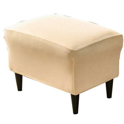 Solid Color Wingback Chair Slipcovers - Large Armchair Cover - 2 Piece Stretch Chair Cover & Optional Matching Ottoman Cover