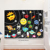 Montessori felt outer space kids mural