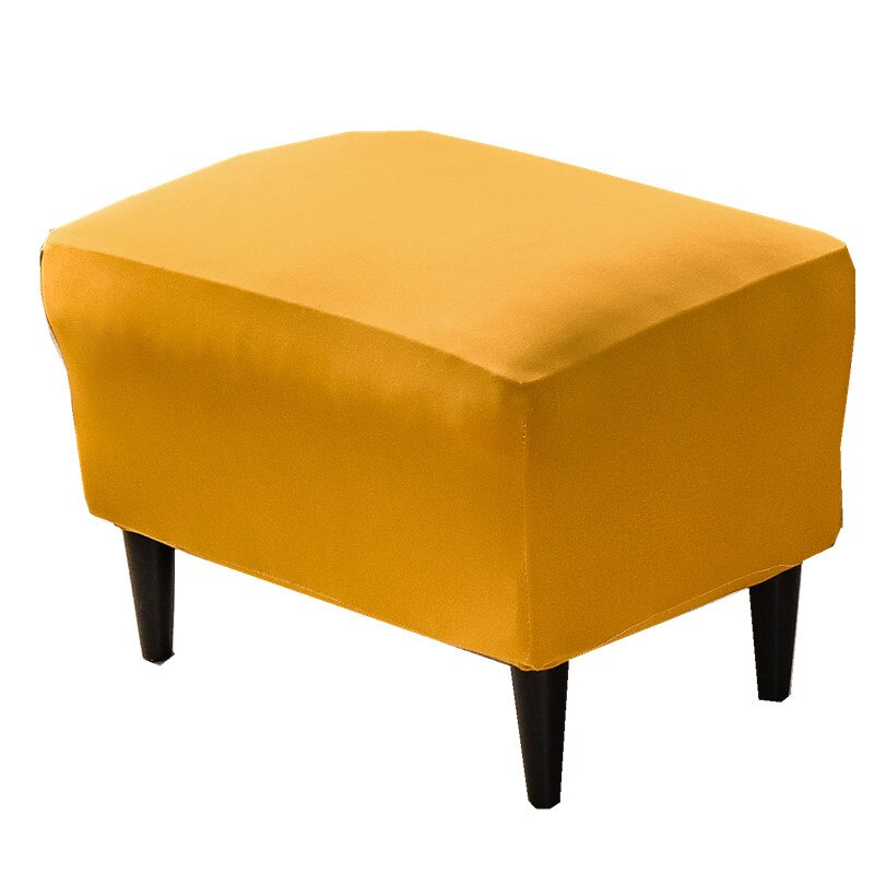 Solid Color Wingback Chair Slipcovers - Large Armchair Cover - 2 Piece Stretch Chair Cover & Optional Matching Ottoman Cover