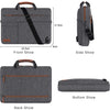 Multi-Functional Travel Laptop Messenger Bag with USB Charging Port -  Sizes: 14",15.6",17"