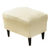 Solid Color Wingback Chair Slipcovers - Large Armchair Cover - 2 Piece Stretch Chair Cover & Optional Matching Ottoman Cover
