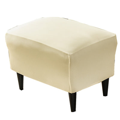 Solid Color Wingback Chair Slipcovers - Large Armchair Cover - 2 Piece Stretch Chair Cover & Optional Matching Ottoman Cover