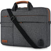 Multi-Functional Travel Laptop Messenger Bag with USB Charging Port -  Sizes: 14",15.6",17"