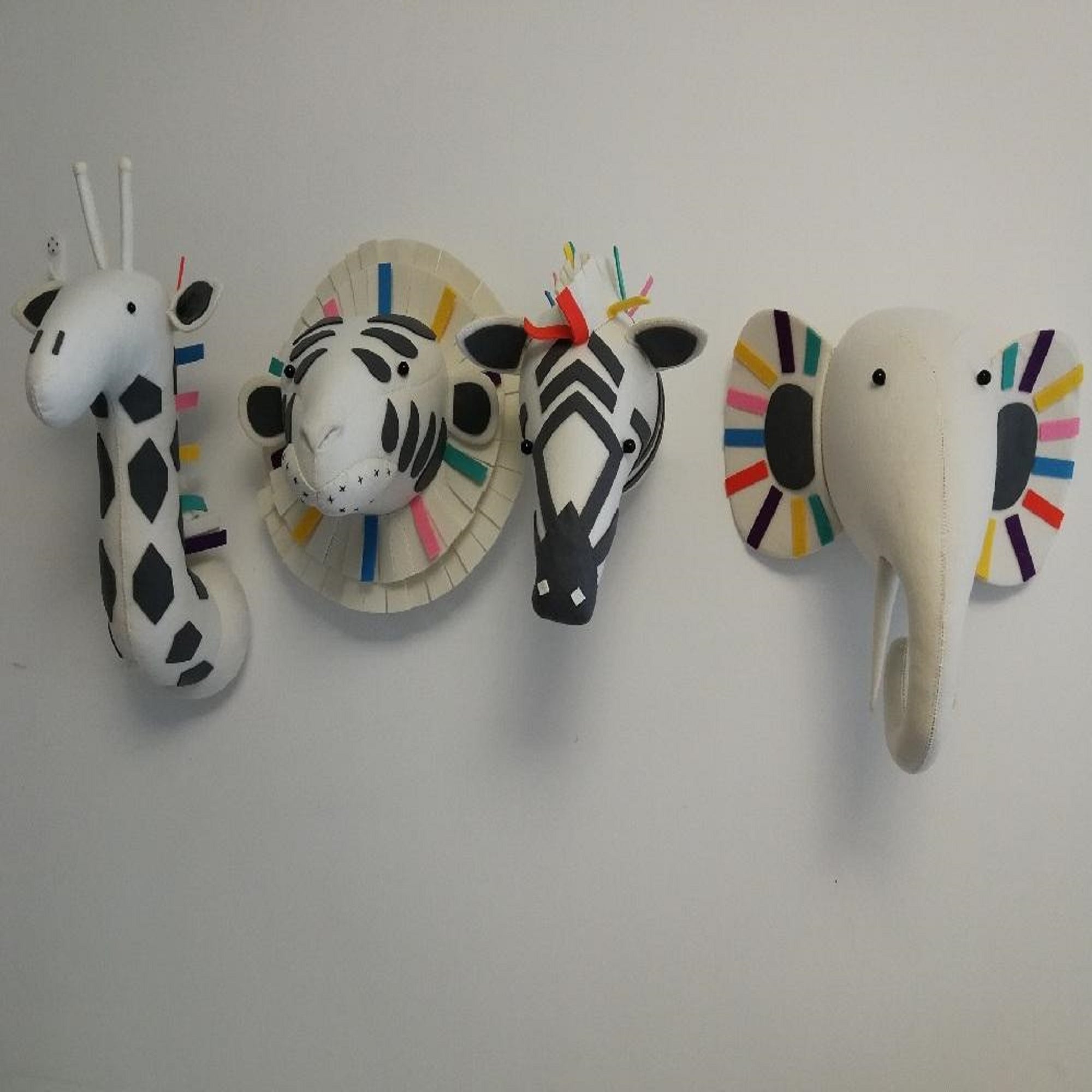 WILD Animal Headz - Kids Vibrant Handmade Wall Decor - Winfinity Brands