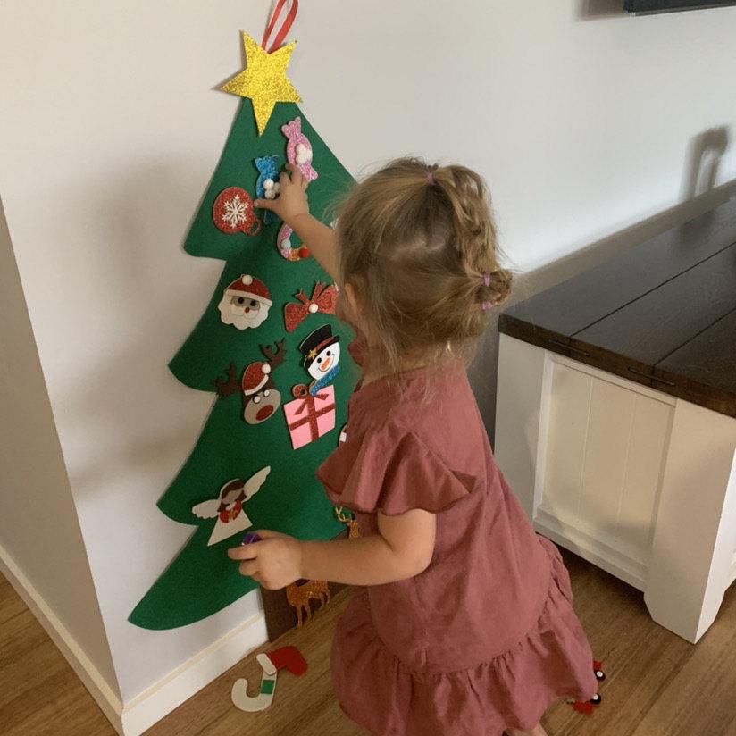 toddler tree, toddler felt tree, felt tree no velco on tree, kids felt tree, childrens Christmas felt tree