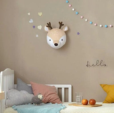 little deer head plush wall decor nursery baby room