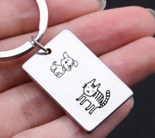CREATEME™ The Happy Family Engraved Personalized Key Chain