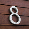 3.9inch or 5.9 inch silver out door house numbers floating 8