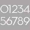 3.9inch or 5.9 inch silver out door house numbers floating 0123456789 numbers