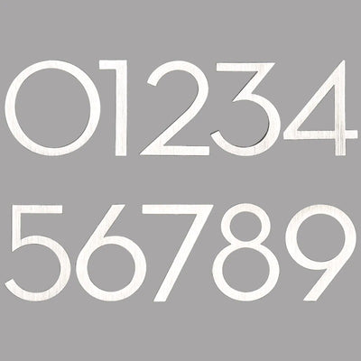 3.9inch or 5.9 inch silver out door house numbers floating 0123456789 numbers
