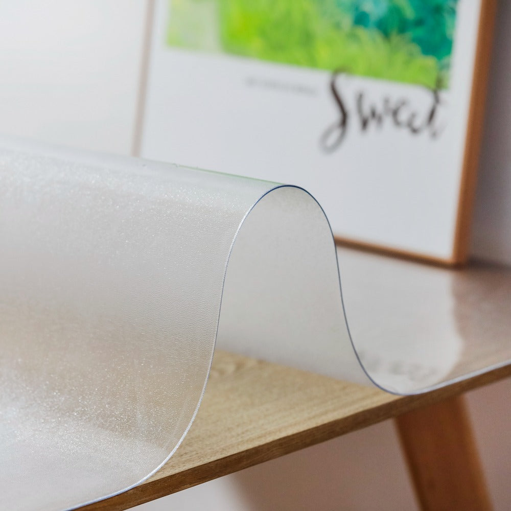 Transparent Scrub Transparent Desk + Table Protection Mat 1mm, 1.5mm or ...