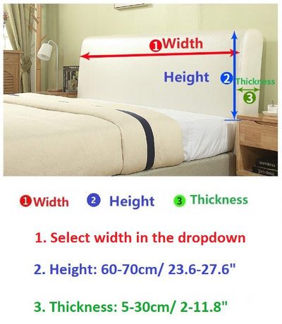 Custom Sizing Headboard Slipcover - Velvety Headboard Slipcover For Bedroom in Various Colors & Sizes