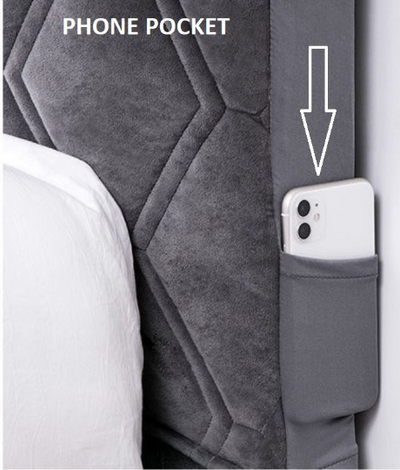 Custom Sizing Headboard Slipcover - Velvety Headboard Slipcover For Bedroom in Various Colors & Sizes