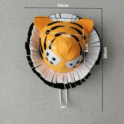 handmade felt  tiger wall hook for kids, room decor