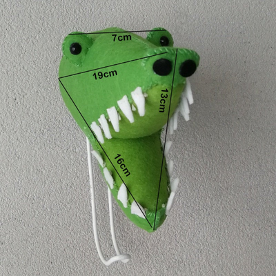 handmade felt alligator, crocodile mini wall hook for kids, room decor