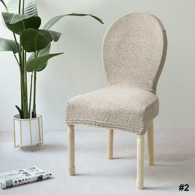 Round back deals dining chair slipcovers
