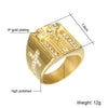 religious gold jesus thick mens ring