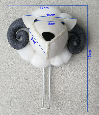 handmade felt sheep mini wall hook for kids, room decor