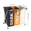 CREATEME™ Triple Bin Folding Laundry Hamper