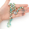 Walk With Jesus Pearlized Rainbow Catholic Rosary, custom rainbow rosary 