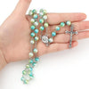 Walk With Jesus Pearlized Rainbow Catholic Rosary, custom rainbow rosary