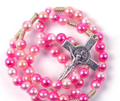 colorful rosary, create your own rosary, personalized rosary, rosary beads, rosary for teens, rosary for kids, colorful rosary beads, pink rosary pearl rosary