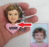 custom made kids portrait key chain  - winfinity brands