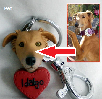 custom made pet portrait key chain  - winfinity brands