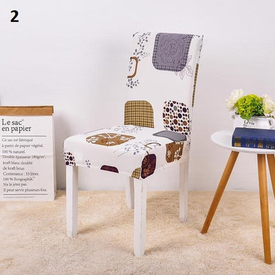 white with patches patterned color dining chair slip cover spandex