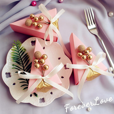 CREATEME™ Handmade Cake Slice Favor Boxes - 50pcs/lot