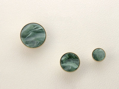 green stone brass handles and hooks