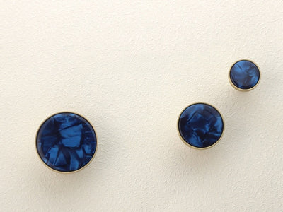 blue crystal stone brass handles and hooks