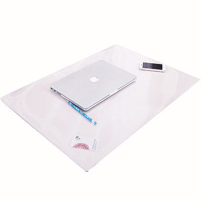 clear transparent desk plastic protector, custom size desk protectors - winfinity brands
