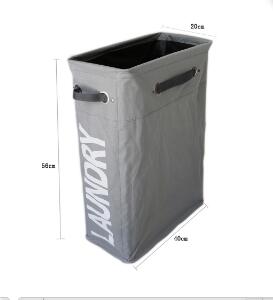 laundry bin, laundry hamper, stylish laundry bin, grey laundry bin, slim laundry bin, fabric laundry bin