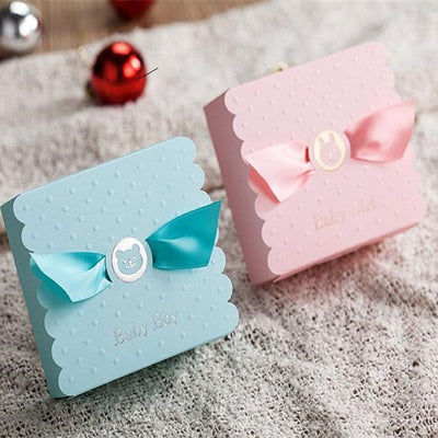 baby boy, baby girl, baby shower gift boxes in blue or pink winfinity brands - free shipping worldwide