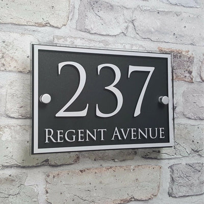 custom made address house sign  rectangle shape